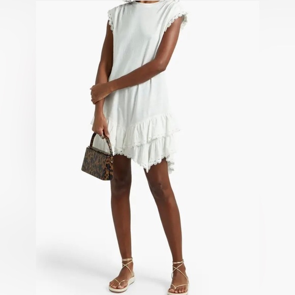 DEREK LAM 10 CROSBY
🧩Jay Ruffle Hem T-Shirt Dress Soft - White, M - Picture 7 of 11